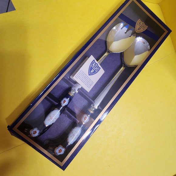 2-piece Vintage servers with ceramic handles - never used, Prill Sheffield Eng - Picture 2 of 8